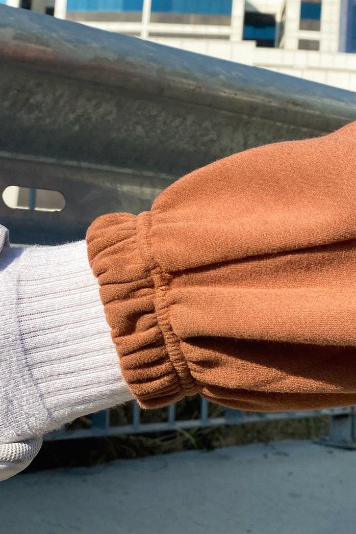Basic Taba Renk Jogger Fit Eşofman Altı