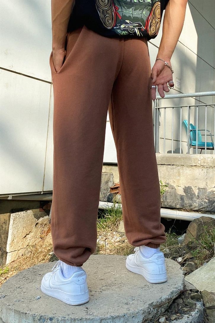 Basic Taba Renk Jogger Fit Eşofman Altı