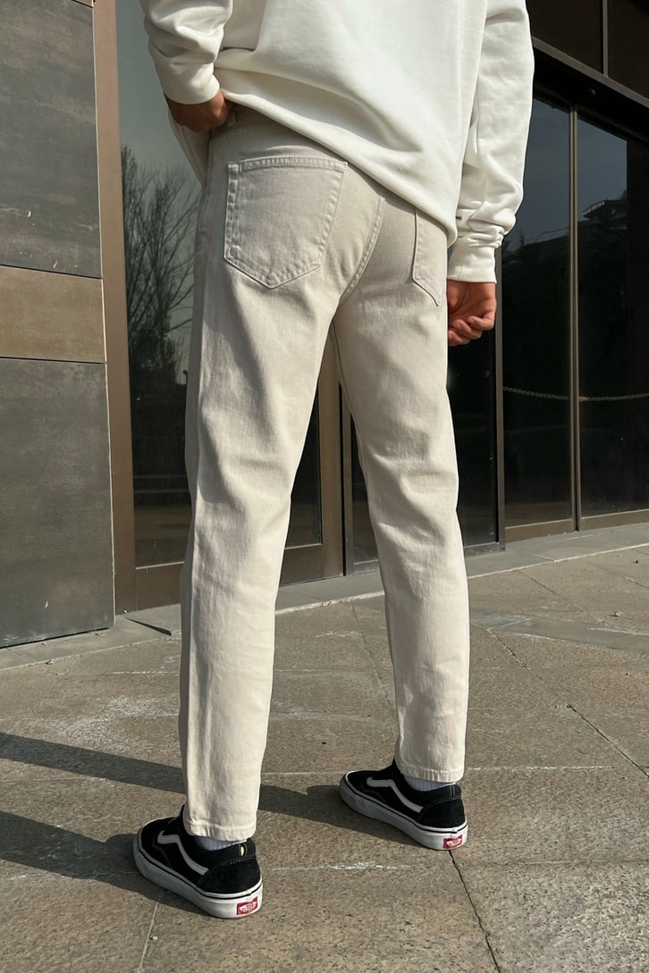 Basic Taş Rengi Regular Fit Jean