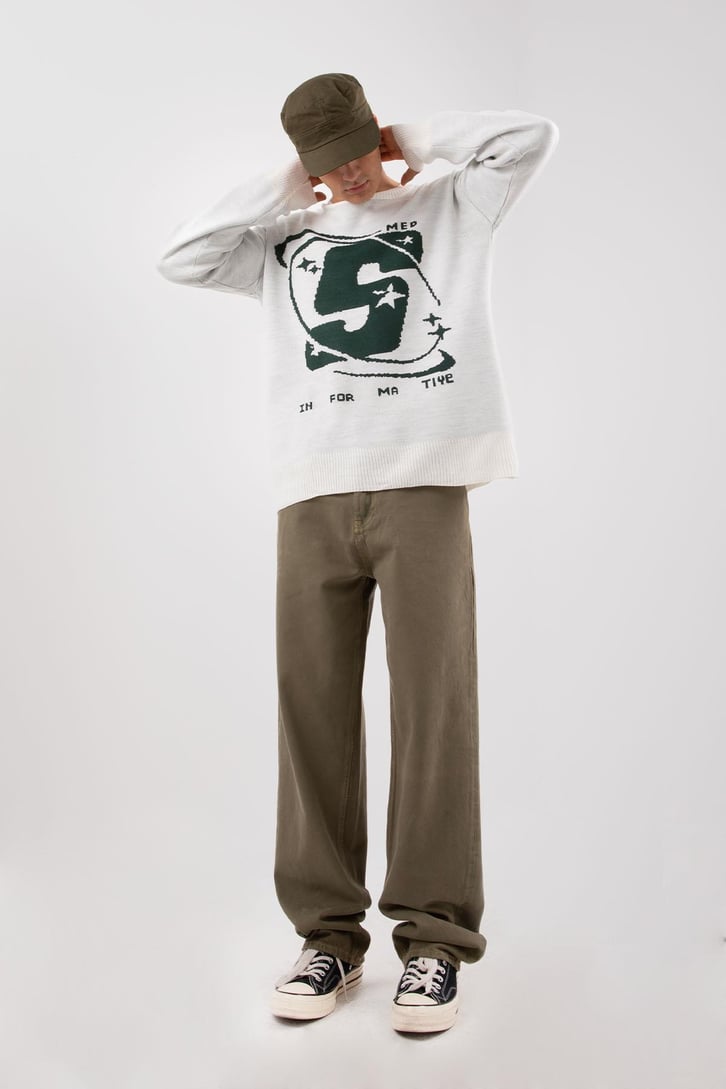 Basic Yeşil Baggy Pantolon