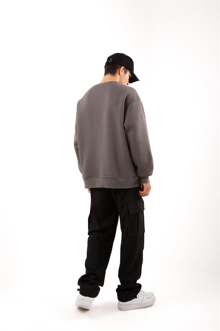 Basic Yeşil Oversize Sweatshirt
