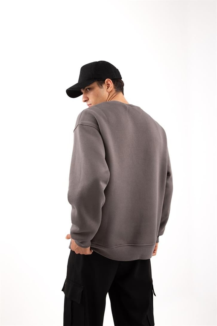 Basic Yeşil Oversize Sweatshirt