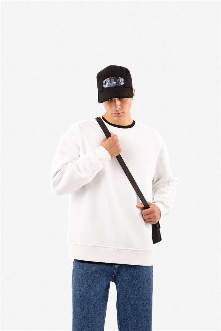 Basic Yeşil Oversize Sweatshirt