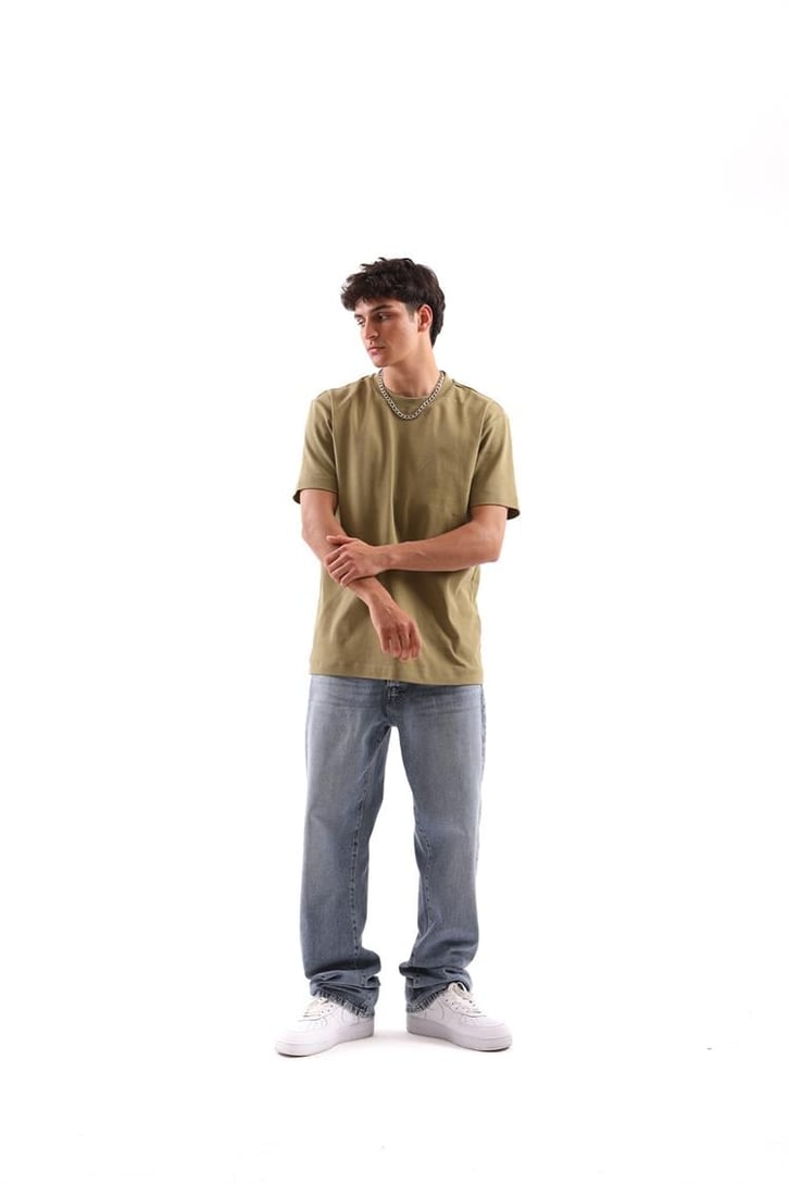 Basic Yeşil Regular Fit Tişört