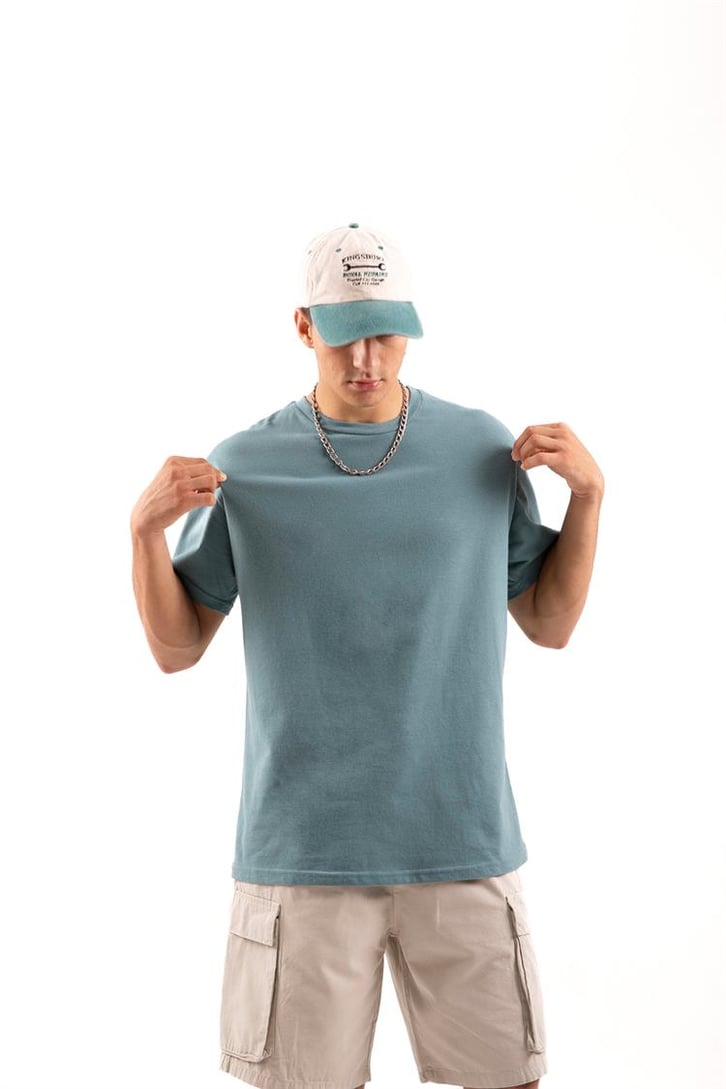 Basic Yeşil Regular Fit Tişört
