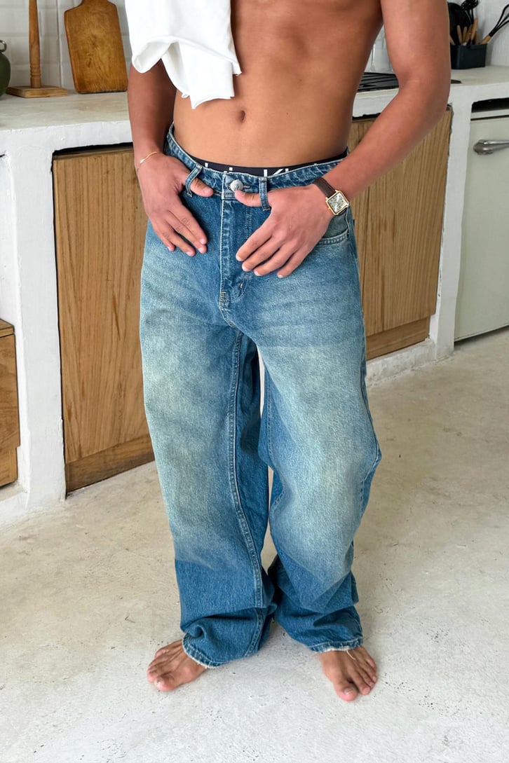 Basic Yıkamalı Regular Jean