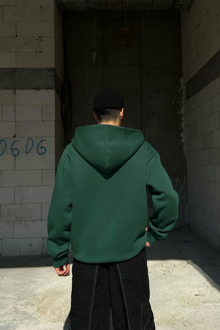 Basic Zipper Oversize Hoodie
