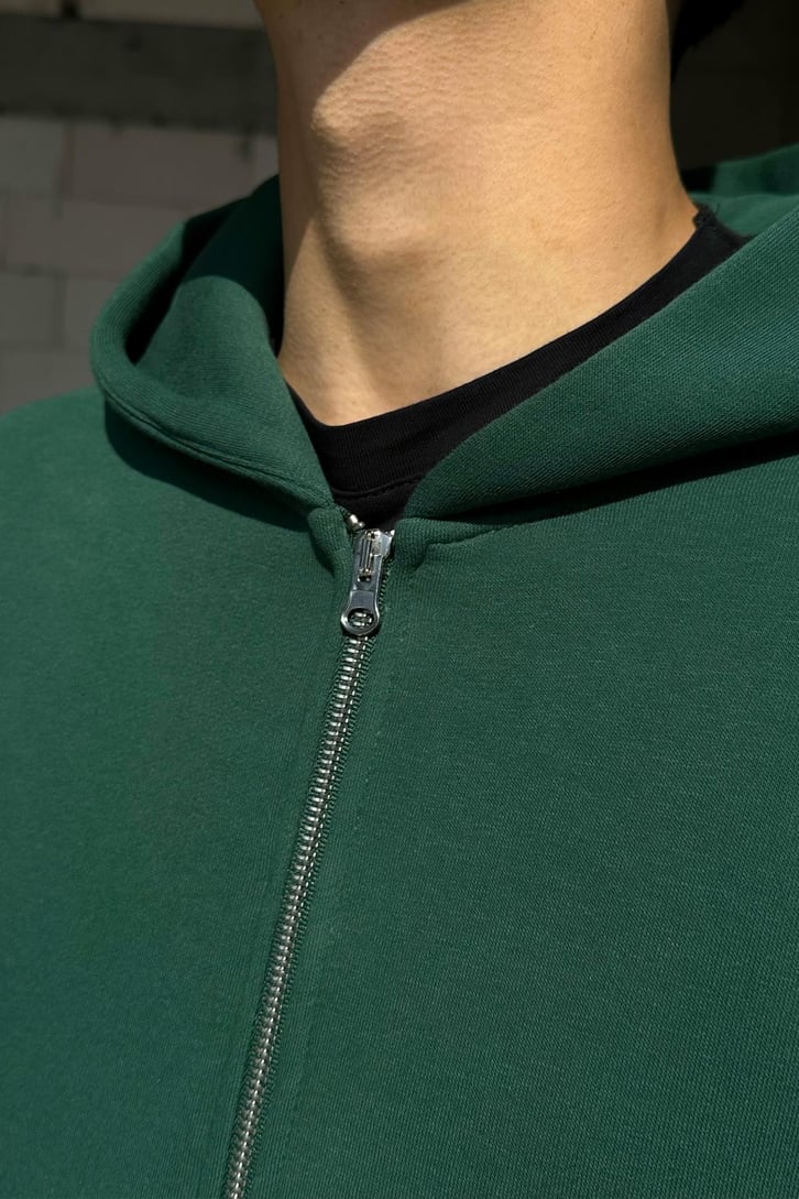 Basic Zipper Oversize Hoodie