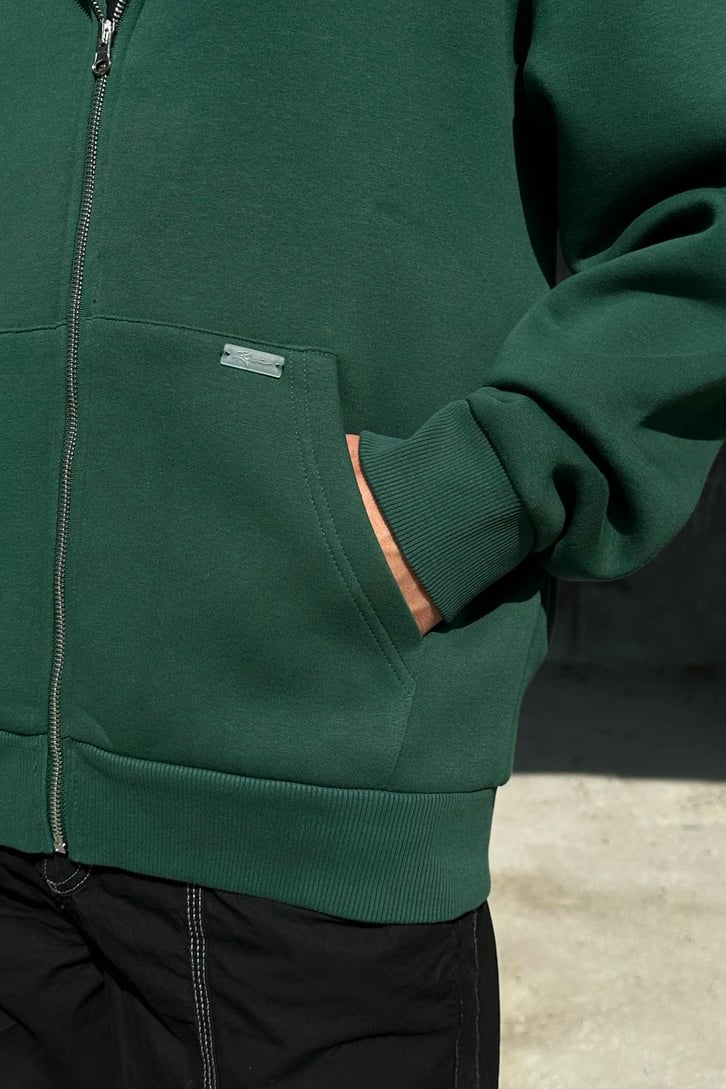 Basic Zipper Oversize Hoodie
