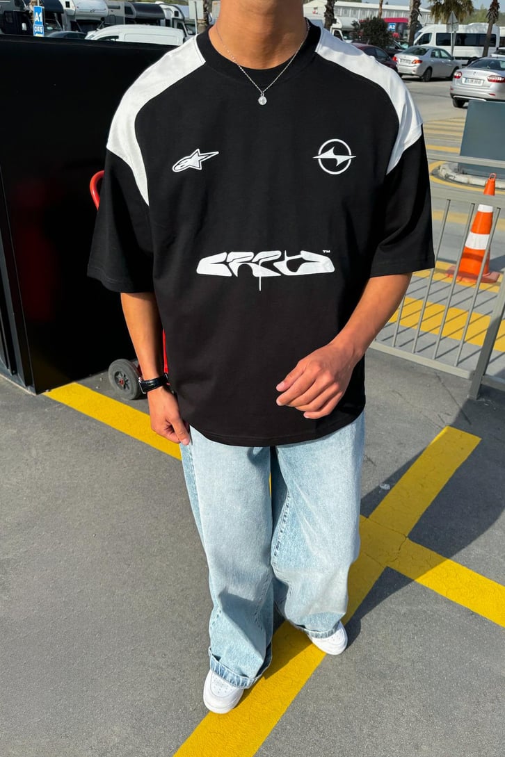 Baskılı Oversize Tişört
