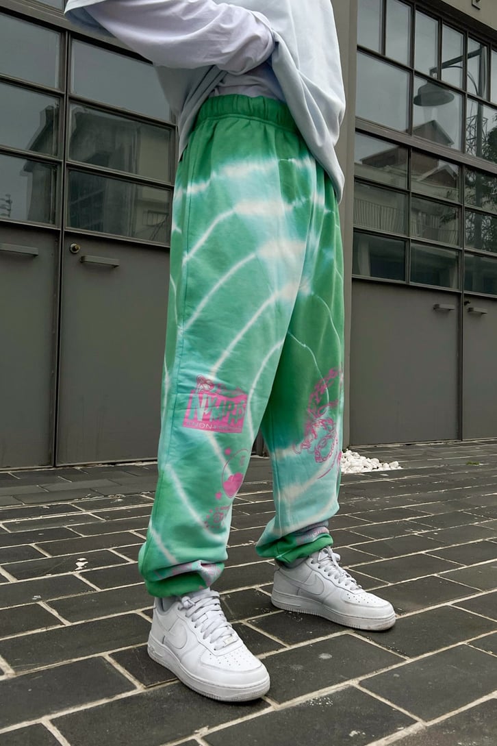 Batik Desen Baskılı Yeşil Jogger Fit Eşofman Altı