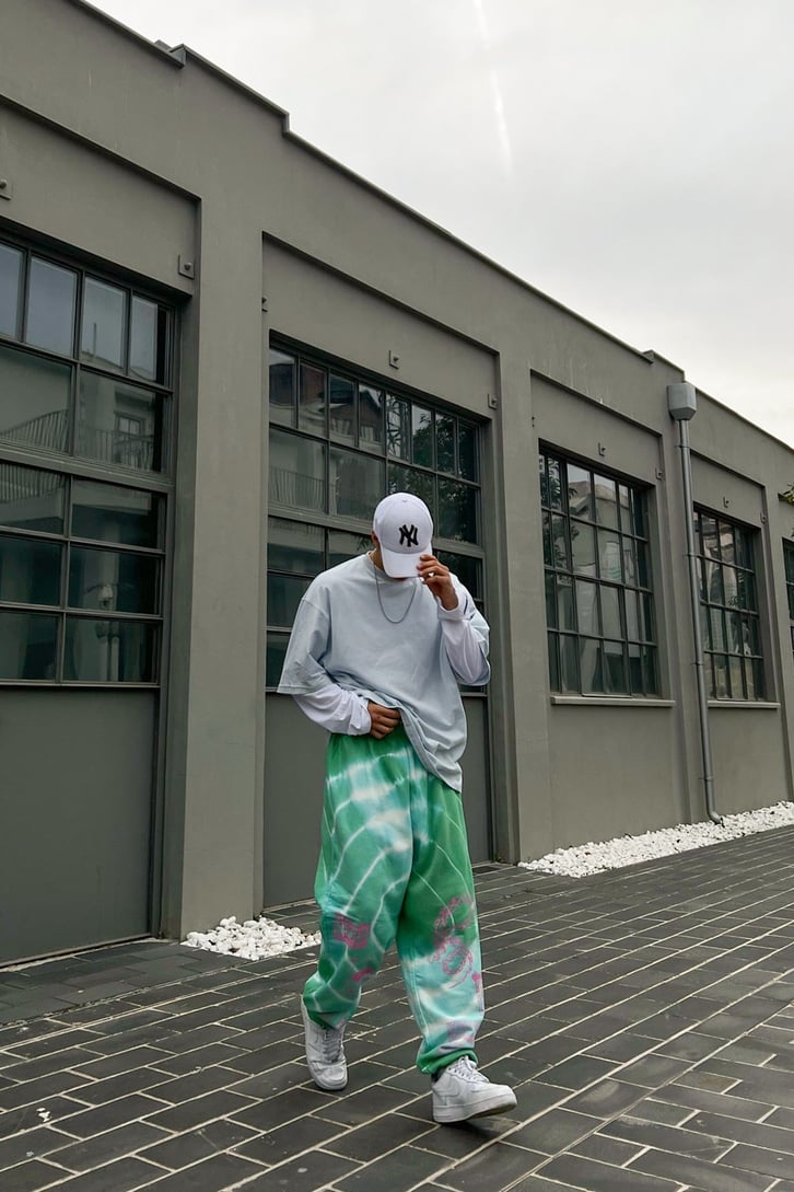 Batik Desen Baskılı Yeşil Jogger Fit Eşofman Altı