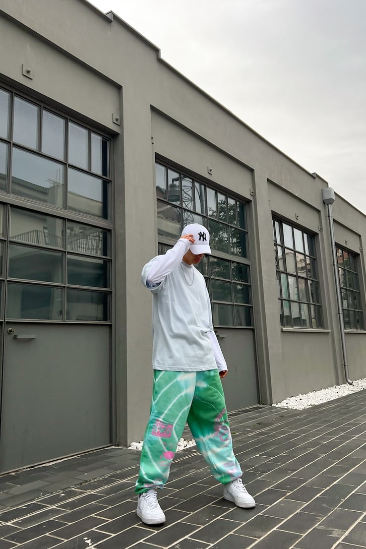Batik Desen Baskılı Yeşil Jogger Fit Eşofman Altı