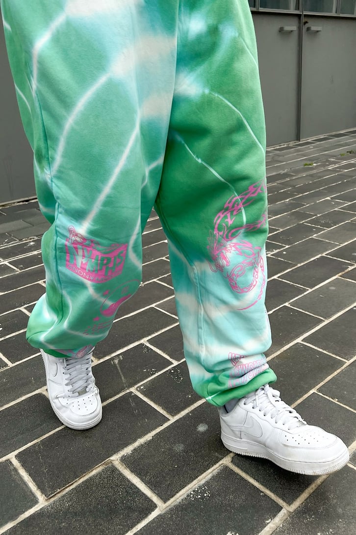 Batik Desen Baskılı Yeşil Jogger Fit Eşofman Altı