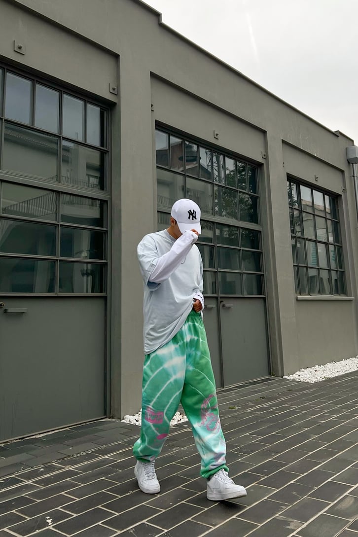 Batik Desen Baskılı Yeşil Jogger Fit Eşofman Altı