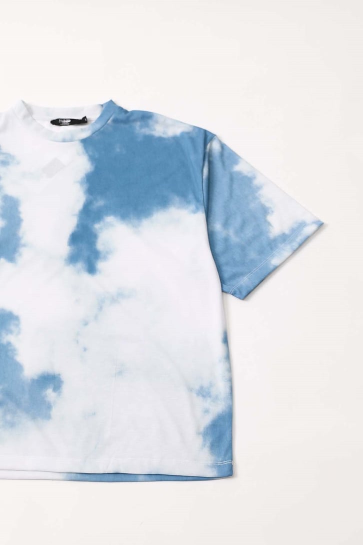 Batik Desen Mavi Oversize Tshirt