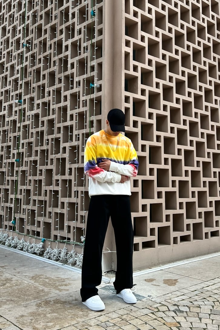 Batik Desen Turuncu Oversize Hoodie