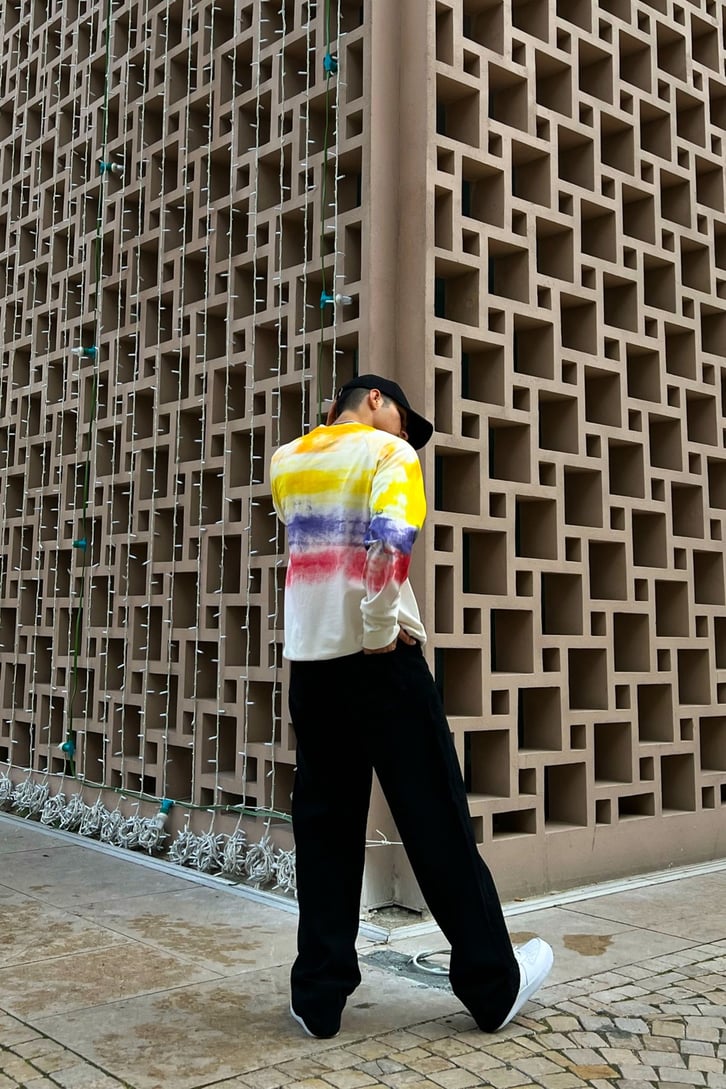 Batik Desen Turuncu Oversize Hoodie