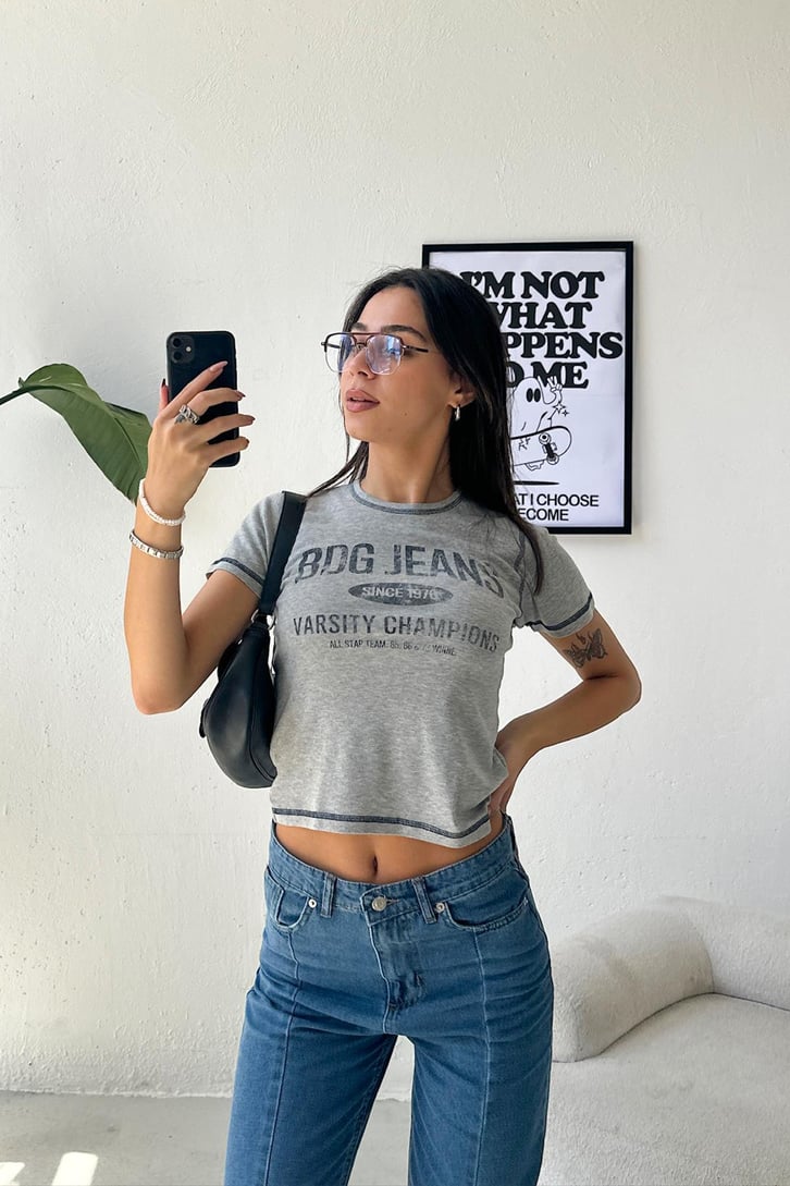 BDG Jeans Baskılı Crop Tişört