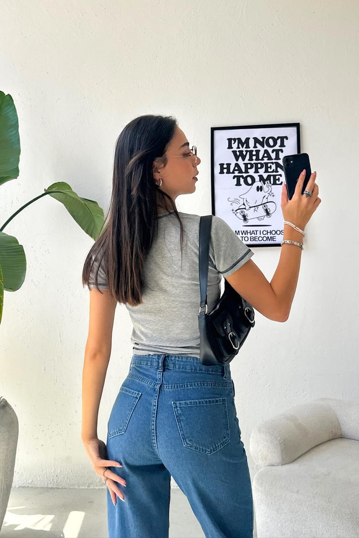 BDG Jeans Baskılı Crop Tişört