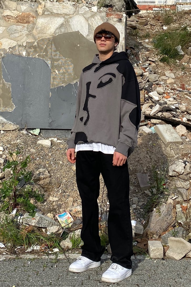 Be Human Distressed Oversize Premium Hoodie