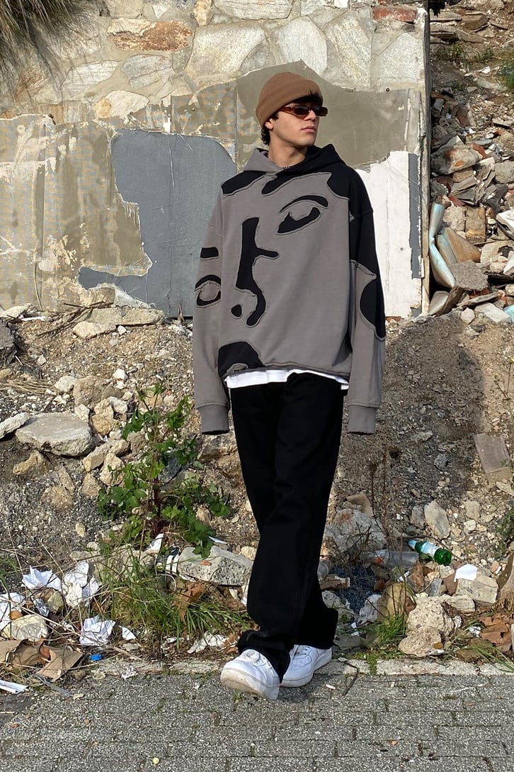 Be Human Distressed Oversize Premium Hoodie