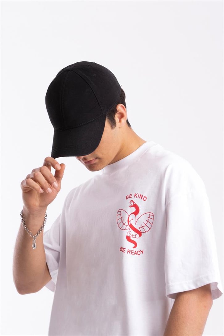 Be Kind Baskılı Oversize Tshirt