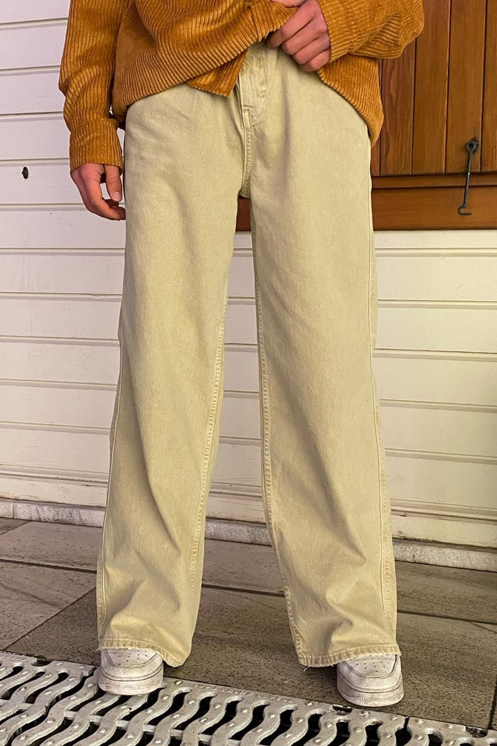 Beige Baggy Fit Premium Pants