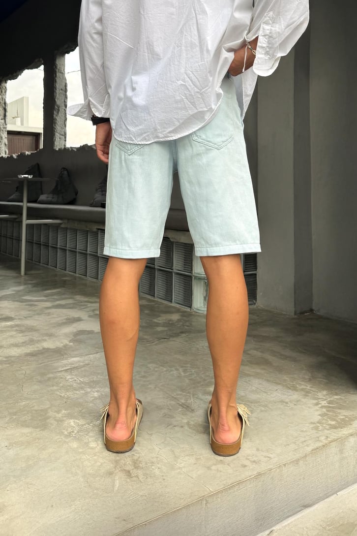 Bel Bağcıklı Gabardin Şort