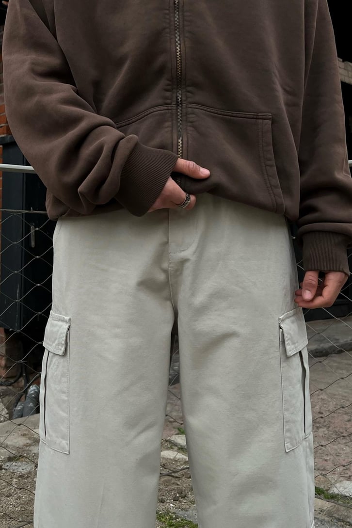 Bel Bağcıklı Kargo Pantolon