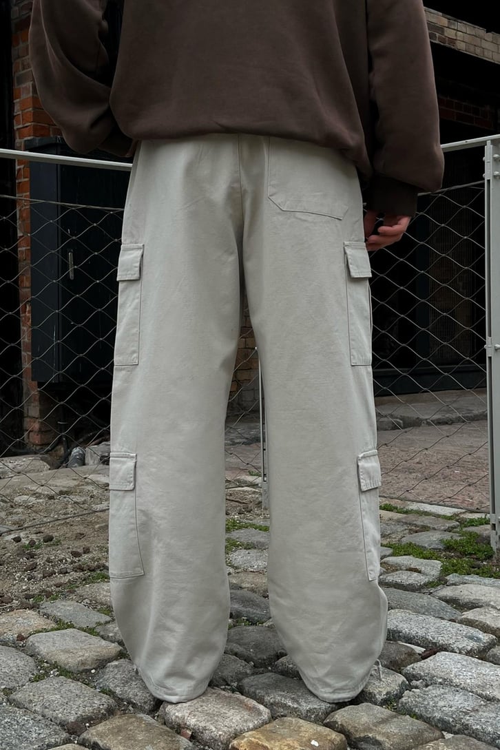 Bel Bağcıklı Kargo Pantolon