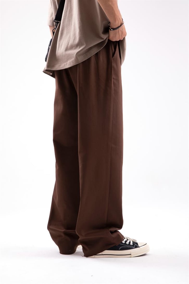Bel Bağcıklı Kumaş Pantolon