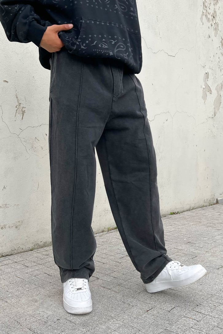 Bel Lastikli Acid Wash Relaxed Eşofman Altı