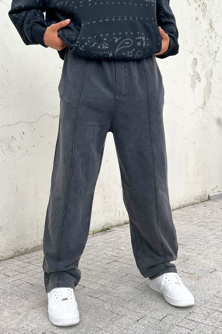 Bel Lastikli Acid Wash Relaxed Eşofman Altı