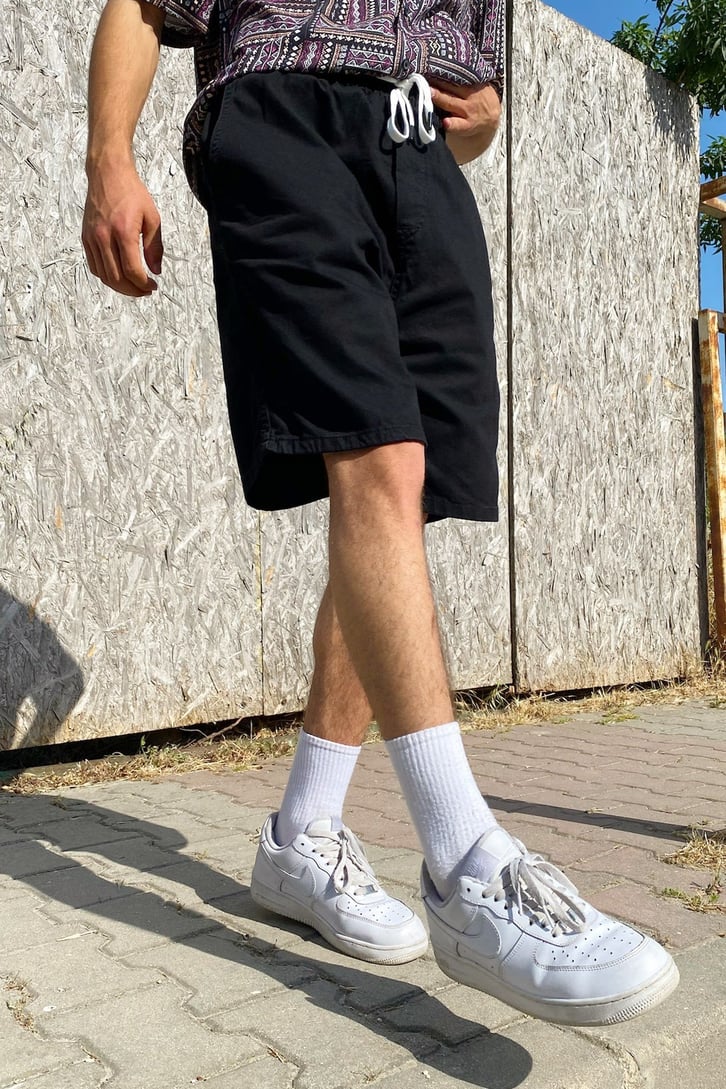 Bel Lastikli Basic Kot Şort