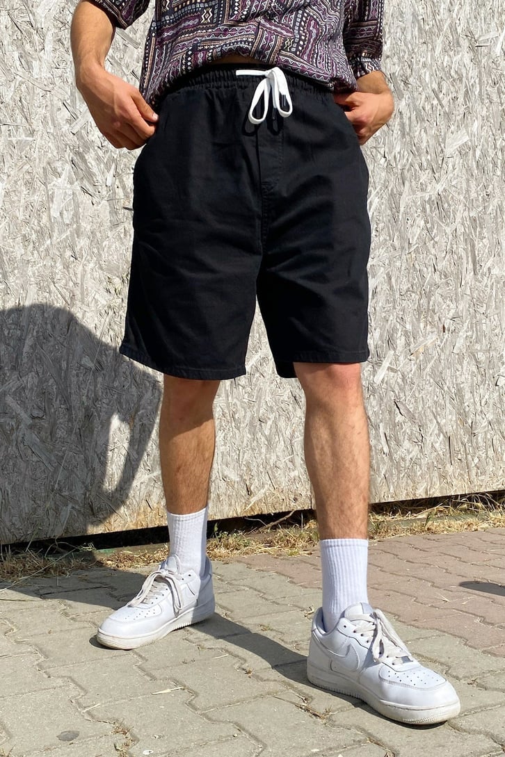 Bel Lastikli Basic Kot Şort