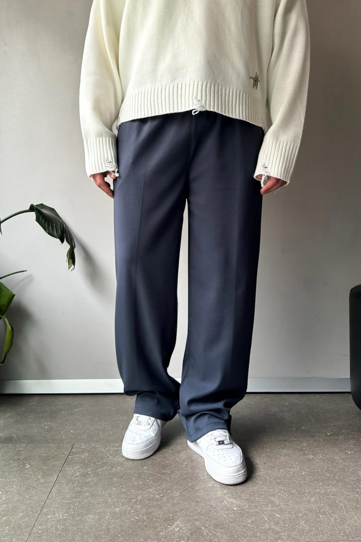Bel Lastikli Basic Kumaş Pantolon