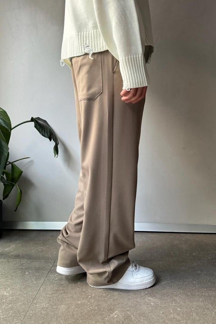 Bel Lastikli Basic Kumaş Pantolon