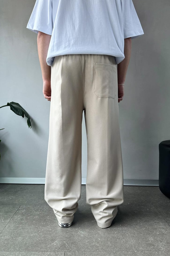 Bel Lastikli Basic Kumaş Pantolon