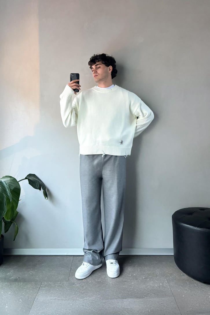 Bel Lastikli Basic Kumaş Pantolon