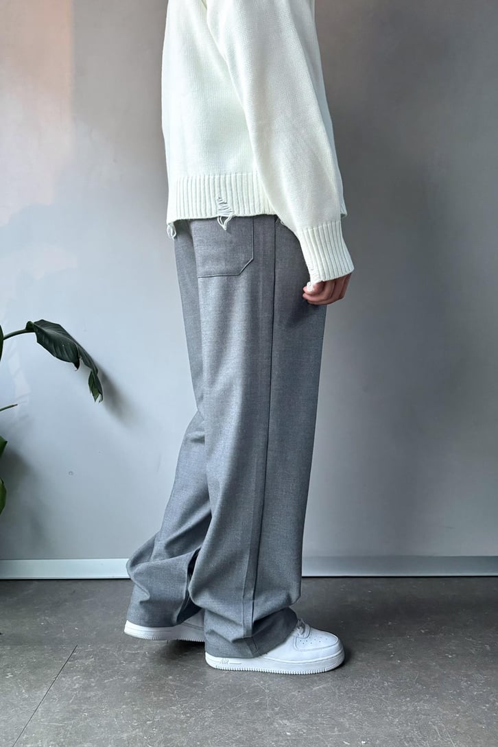 Bel Lastikli Basic Kumaş Pantolon
