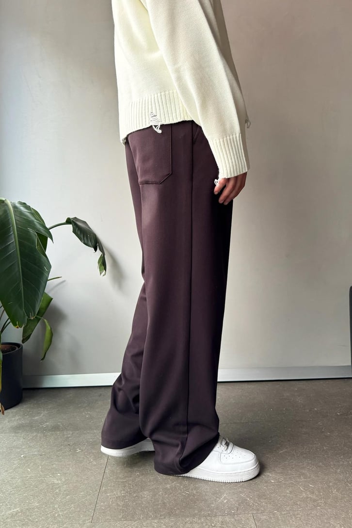 Bel Lastikli Basic Kumaş Pantolon