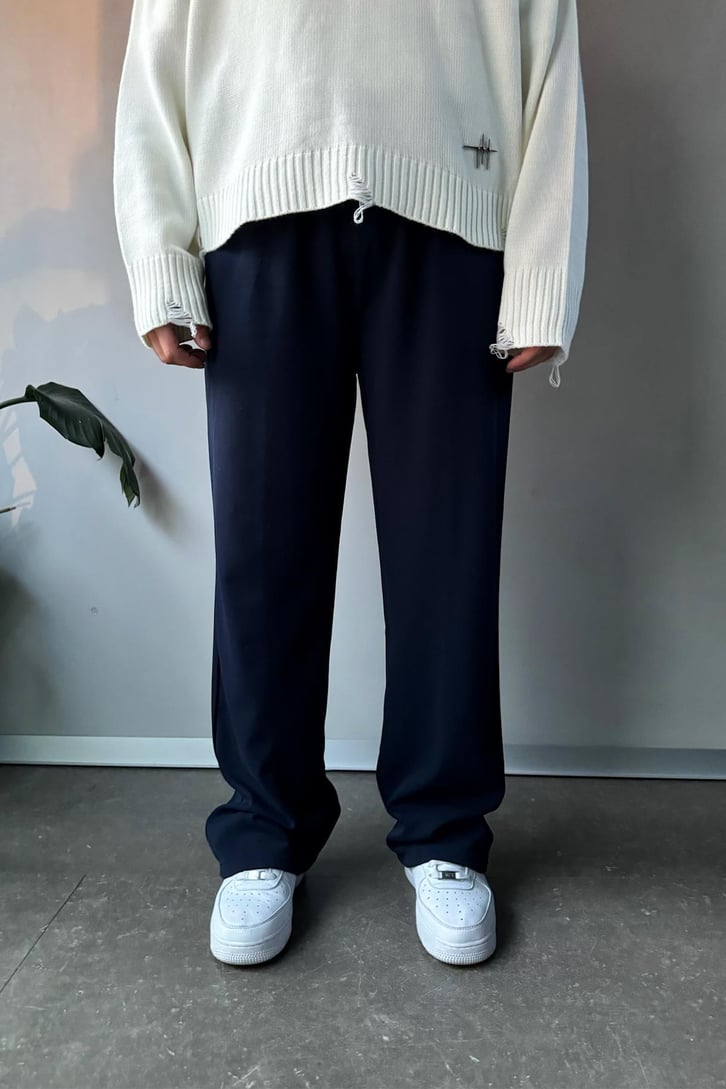 Bel Lastikli Basic Kumaş Pantolon