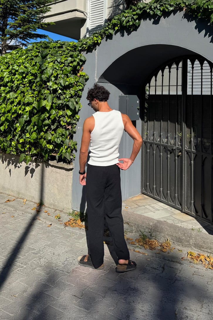 Bel Lastikli Basic Triko Pantolon