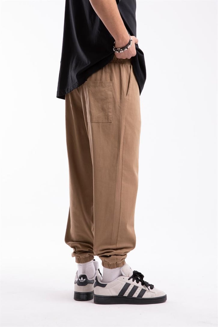 Bel Lastikli Camel Jogger Pantolon