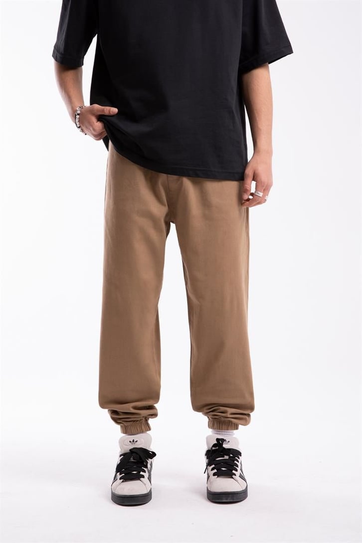 Bel Lastikli Camel Jogger Pantolon