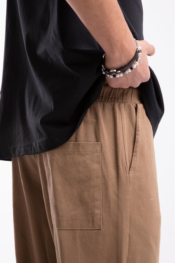 Bel Lastikli Camel Jogger Pantolon