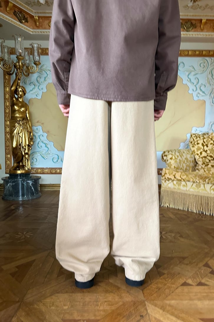 Bel Lastikli Gabardin Baggy Pantolon