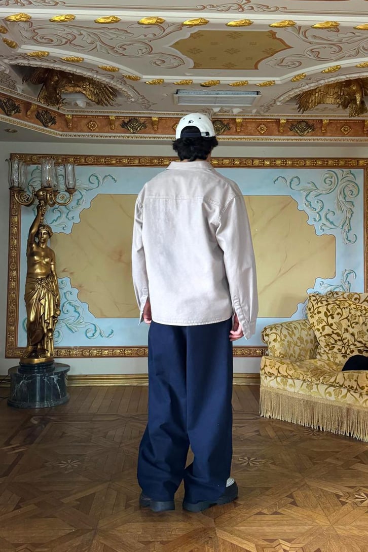 Bel Lastikli Gabardin Baggy Pantolon