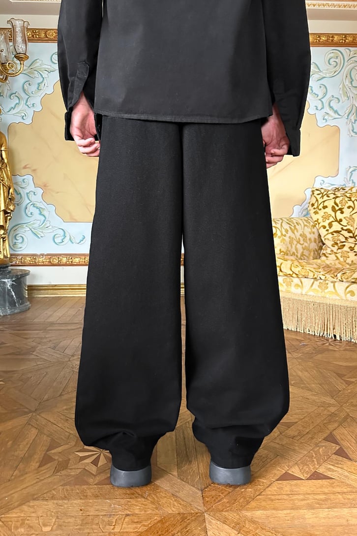 Bel Lastikli Gabardin Baggy Pantolon